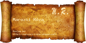 Marozsi Róza névjegykártya